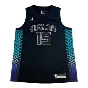 Charlotte Hornets Jersey Youth Large Buzz City NBA Basketball Kemba Walker Nike